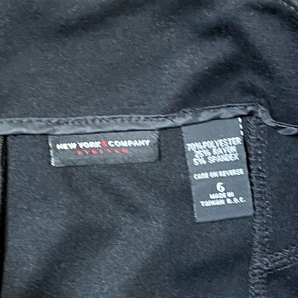 New York & Co. Pencil Skirt Size 6 Black Stretch‎ Blend Back Zip Womens 32X21 - Picture 4 of 6